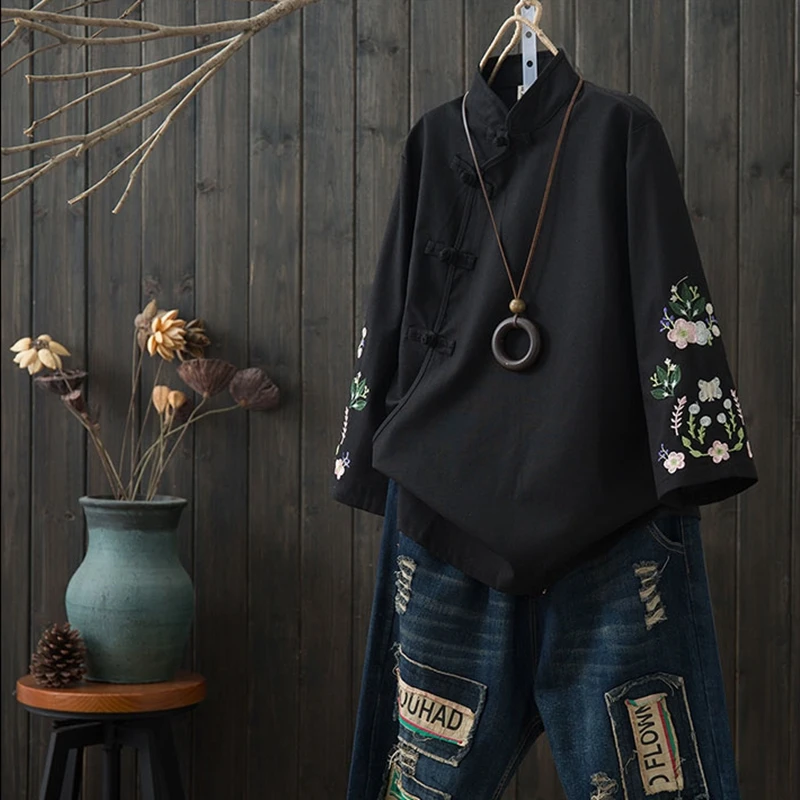 Chinese Style Clothing Women Hanfu 2019 Spring Retro Vintage Shirt Ethnic Tea Zen Blouse Long Sleeve Ladies Chinese Tops TA1391
Chinese Style Clothing Women Hanfu 2019 Spring Retro Vintage Shirt Ethnic Tea Zen Blouse Long Sleeve Ladies Chinese Tops TA1391