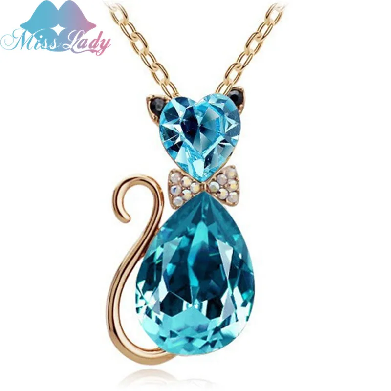 Miss Lady New 2017 Gold color Rhinestone Crystal Cute Lovely Cat Pendant fashion Necklaces for women 2017 male MLK4575
Miss Lady New 2017 Gold color Rhinestone Crystal Cute Lovely Cat Pendant fashion Necklaces for women 2017 male MLK4575