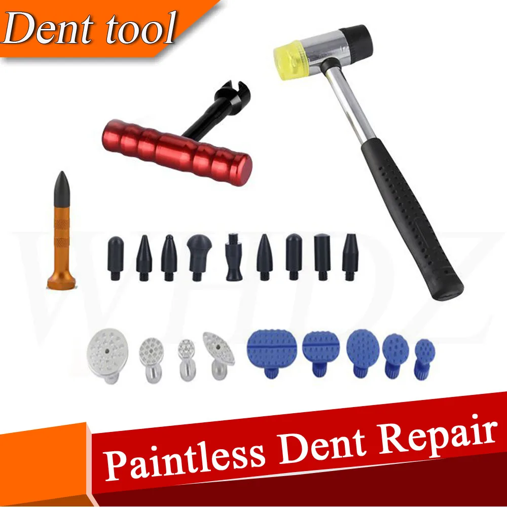 Set PDR Hammer Knock down with POM Heads & T-Handle Puller with Plastic Aluminum Glue Tabs Paintless Dent Repair Tools
Set PDR Hammer Knock down with POM Heads & T-Handle Puller with Plastic Aluminum Glue Tabs Paintless Dent Repair Tools