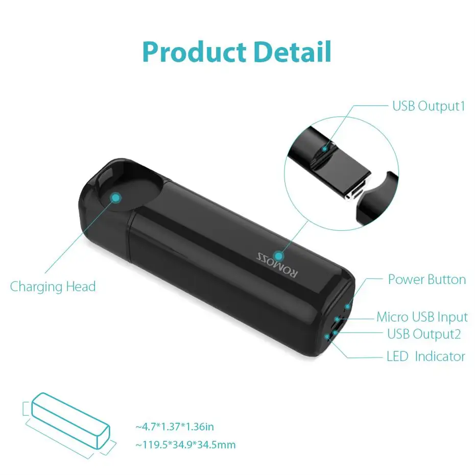 Romoss Wireless Charger for Apple Watch Dual Port Output Portable Power Bank 7