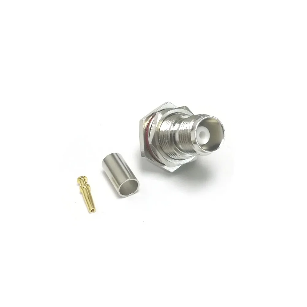 1PC TNC female bulkhead nut RF coax Connector Crimp For LMR195 RG58 straight type Wholesale Fast Shipping
1PC TNC female bulkhead nut RF coax Connector Crimp For LMR195 RG58 straight type Wholesale Fast Shipping