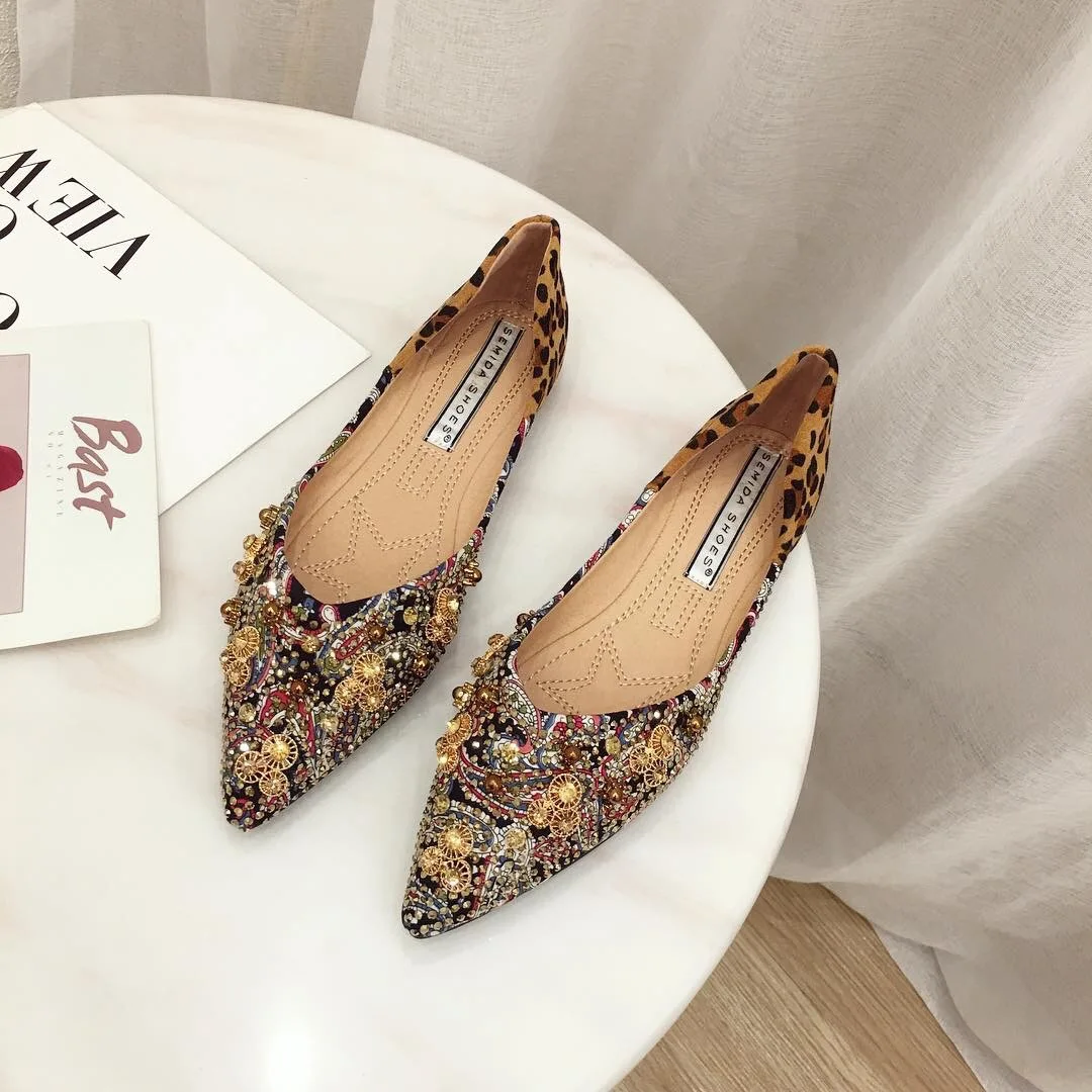 Women Shallow Flat Shoes Fashion Bling Leopard Flat Shoes Women Summer 2019 Party Sexy Ladies Shoes Pointed Shoes Krystal Flats
Women Shallow Flat Shoes Fashion Bling Leopard Flat Shoes Women Summer 2019 Party Sexy Ladies Shoes Pointed Shoes Krystal Flats