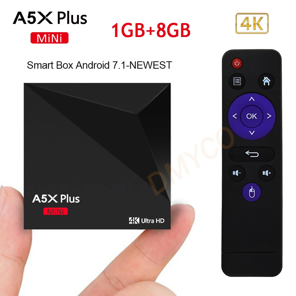 A5X Plus RK3328 Quad-Core Android 7.1 TV Box 1G/8G WIFI Bluetooth 100M LAN HDR10 4K DLNA Google Play Italy French HD Set Top Box
A5X Plus RK3328 Quad-Core Android 7.1 TV Box 1G/8G WIFI Bluetooth 100M LAN HDR10 4K DLNA Google Play Italy French HD Set Top Box