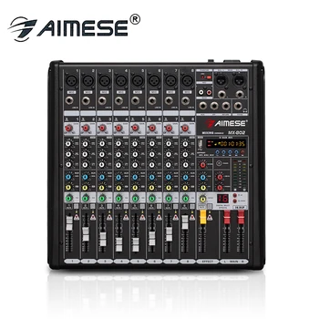 MX-802 Professional audio 8-channel input 48V USB interface Bluetooth mixer 16 DSP digital stage equipment
MX-802 Professional audio 8-channel input 48V USB interface Bluetooth mixer 16 DSP digital stage equipment