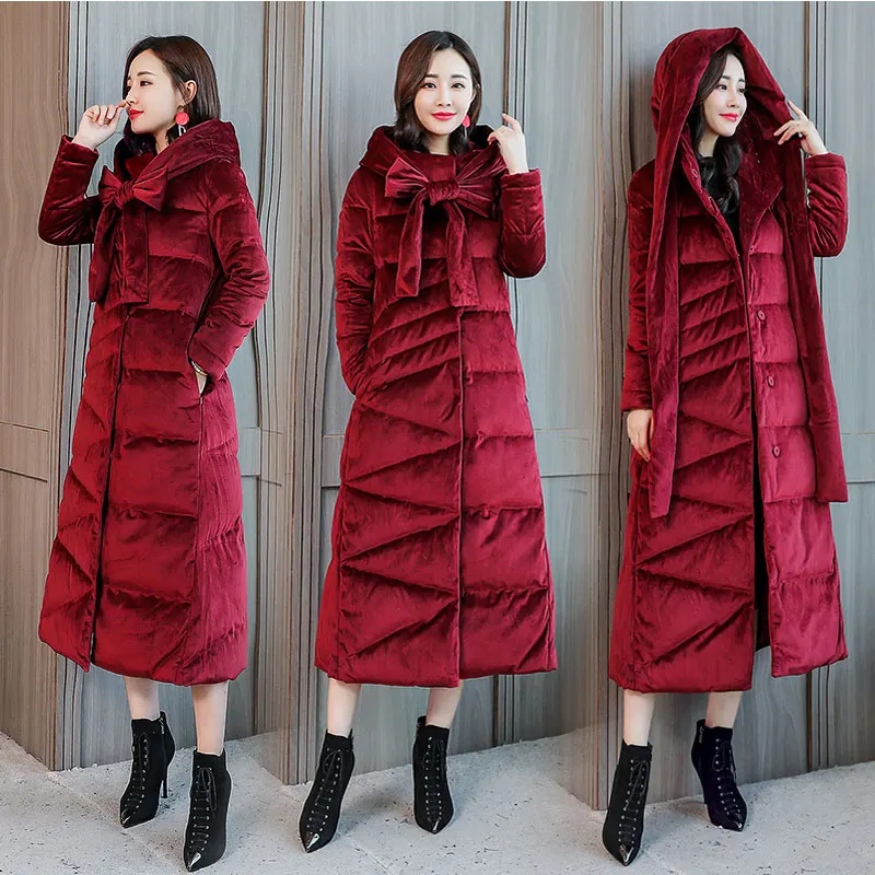 Slim X- Long Winter Jacket Women Down Parkas 2018 Gold velvet cotton jacket Coats Women Thicken Warm Hooded Cotton Outwear 775
Slim X- Long Winter Jacket Women Down Parkas 2018 Gold velvet cotton jacket Coats Women Thicken Warm Hooded Cotton Outwear 775