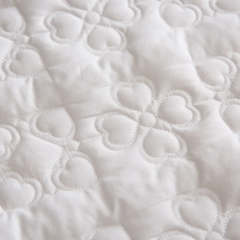 Four-Leaf-Clover-100%-Cotton-Mattress-Cover-with-Elastic-Band-Queen-King-Bed-Cover-Solid-Color-Quilted-Mattress-Protector-Cover-3