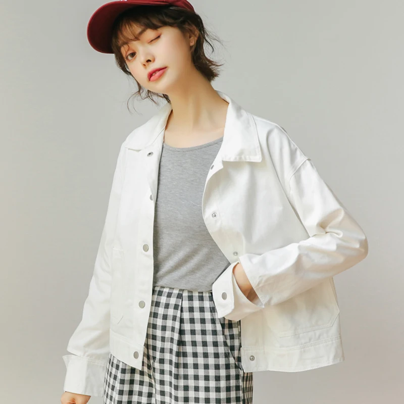 Spring Korean Women Denim Jackets Fashion Oversized Coat White Pink Long Sleeve Jean Jacket Casual Loose Single Breasted Jacket
Spring Korean Women Denim Jackets Fashion Oversized Coat White Pink Long Sleeve Jean Jacket Casual Loose Single Breasted Jacket