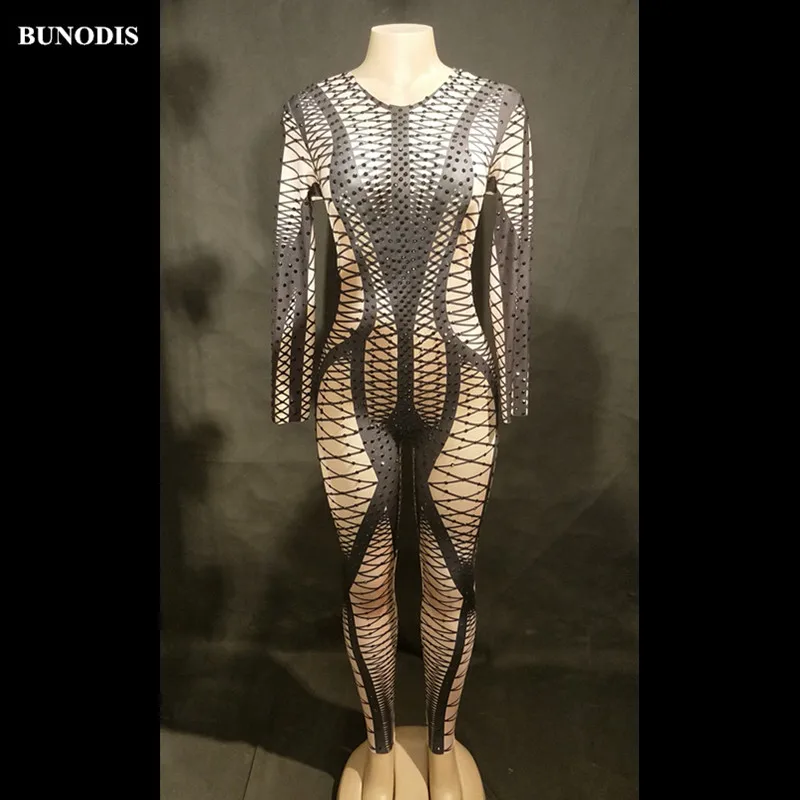 ZD421 Women Sexy Jumpsuit Black Net Sparkling Crystals Bodysuit Nightclub Party Stage Wear Singer Dancer Bling Costumes
ZD421 Women Sexy Jumpsuit Black Net Sparkling Crystals Bodysuit Nightclub Party Stage Wear Singer Dancer Bling Costumes