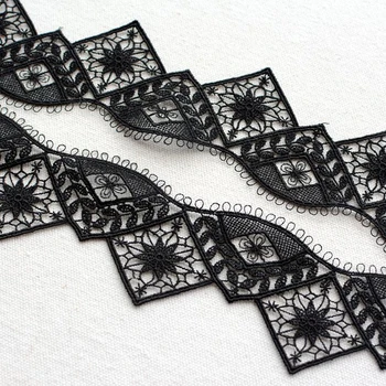 13 meters width4.6cm Black water soluble embroidery lace trim ribbon fabric DIY curtains tablecloth dress decoration accessories 
13 meters width4.6cm Black water soluble embroidery lace trim ribbon fabric DIY curtains tablecloth dress decoration accessories