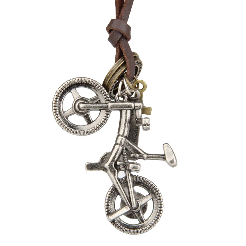 NIUYITID Vintage Bike Bicycle Pendant Necklace Men Chain Fashion Jewelry For Women Leather Neclace Adjustable Gift Brother
NIUYITID Vintage Bike Bicycle Pendant Necklace Men Chain Fashion Jewelry For Women Leather Neclace Adjustable Gift Brother