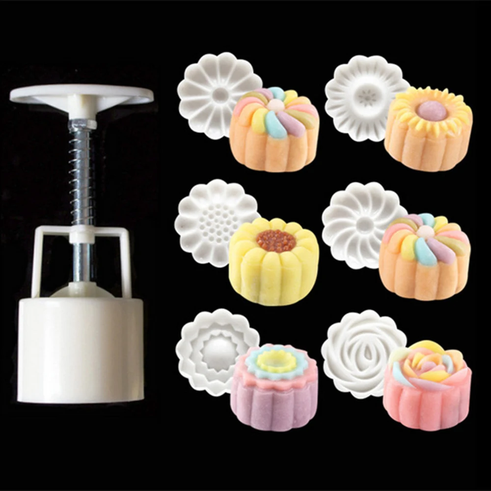 7 Style Round Flower Mooncake Mold Hand Pressure Fondant Moon Cake Decoration Tools Cookie Cutter Pastry Baking Tool
7 Style Round Flower Mooncake Mold Hand Pressure Fondant Moon Cake Decoration Tools Cookie Cutter Pastry Baking Tool
