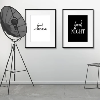 SURELIFE Good Morning Good Night Bedroom Wall Art Prints Canvas Paintings Black White Pictures Poster Gift Kids Room Decorative
SURELIFE Good Morning Good Night Bedroom Wall Art Prints Canvas Paintings Black White Pictures Poster Gift Kids Room Decorative