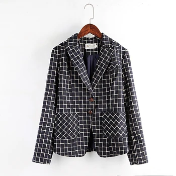 New 2018 Women Plaid Blazers Long Sleeve Work Wear Slim Jackets Office Lady Coat Outerwear Plus Size 3XL Casaco Feminino
New 2018 Women Plaid Blazers Long Sleeve Work Wear Slim Jackets Office Lady Coat Outerwear Plus Size 3XL Casaco Feminino