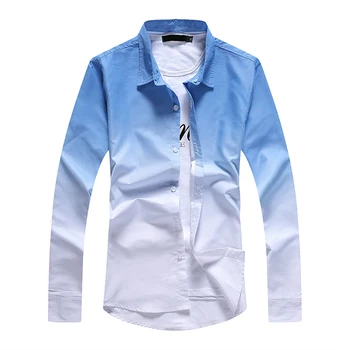 Men spring gradient casual youth long sleeve slim fashion shirt Slim Floral Print Button Down Shirt
Men spring gradient casual youth long sleeve slim fashion shirt Slim Floral Print Button Down Shirt