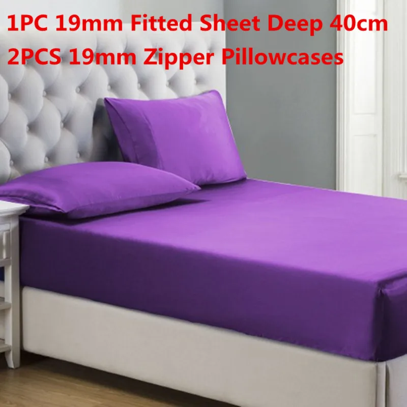 100% Mulberry Silk Bedding Sets 3PCS 19MM Silk Fitted Sheet Deep 40cm&Zipper Pillowcase Soft Silk Fitted Sheet Sets Multi Size
100% Mulberry Silk Bedding Sets 3PCS 19MM Silk Fitted Sheet Deep 40cm&Zipper Pillowcase Soft Silk Fitted Sheet Sets Multi Size