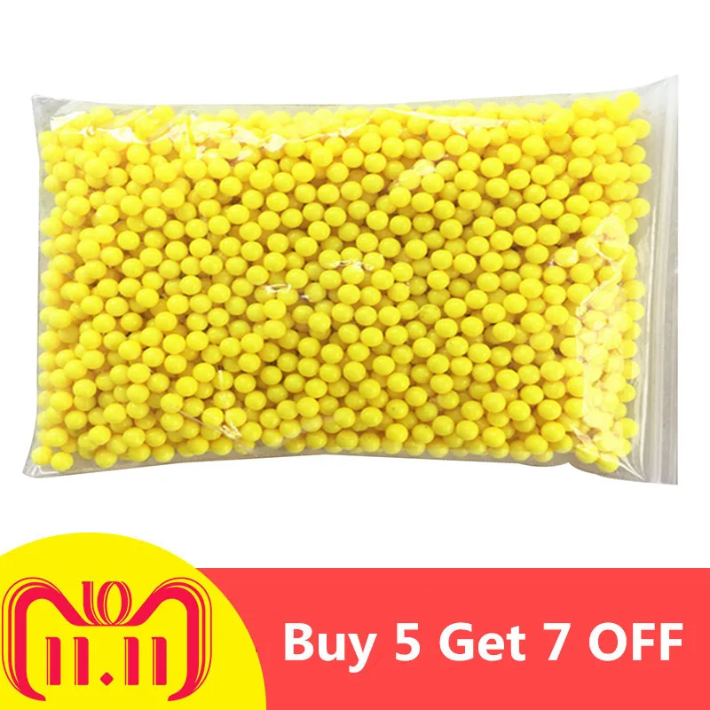 

NFSTRIKE 2000Pcs Plastic 6mm Ball Shape Plastic BB Bullets For Toy Guns Pistol Pneumatic Weapon For Outdoor Shooting - Yellow