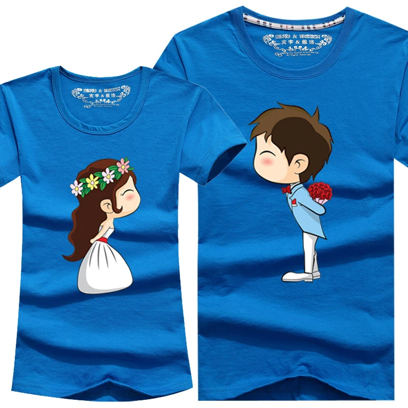 New Cartoon T Shirt 8 Colors Lovers clothes Women's Men's casual short sleeve t-shirts for couples S- 4XL Cotton tees
New Cartoon T Shirt 8 Colors Lovers clothes Women's Men's casual short sleeve t-shirts for couples S- 4XL Cotton tees