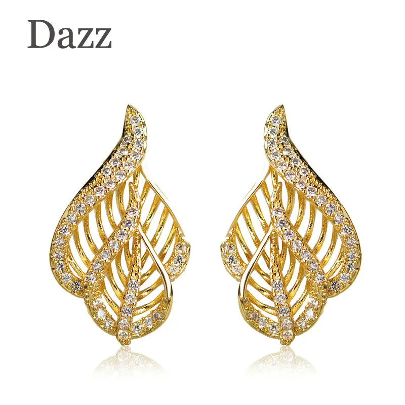 Dazz Shiny Cubic Zircon Flower Leaf Stud Earrings For Women Gold Color Individuality Party Small Copper Earring Engagement Gifts
Dazz Shiny Cubic Zircon Flower Leaf Stud Earrings For Women Gold Color Individuality Party Small Copper Earring Engagement Gifts