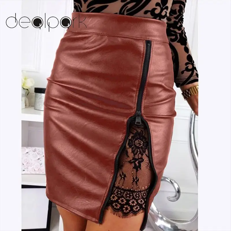 Elegant Ladies Skirt Women PU Leather Skirt Solid High Waist Skirt Zipper Slim Bodycon Tight Skirt female Black Burgundy Coffee
Elegant Ladies Skirt Women PU Leather Skirt Solid High Waist Skirt Zipper Slim Bodycon Tight Skirt female Black Burgundy Coffee