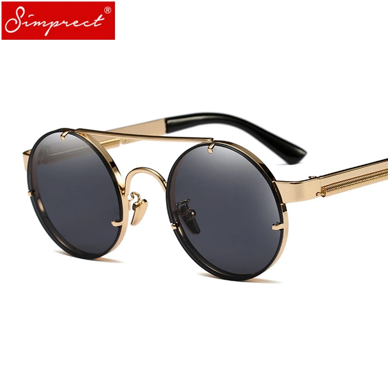 SIMPRECT 2019 Gothic Steampunk Sunglasses Men Women Fashion Metal Round Sun Glasses Vintage Retro Brand Designer Sunglass YJ1053
SIMPRECT 2019 Gothic Steampunk Sunglasses Men Women Fashion Metal Round Sun Glasses Vintage Retro Brand Designer Sunglass YJ1053