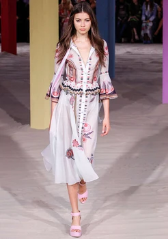 Urumbassa bowtie women dresses New 2018 summer runways embroidery dress Fashion flare sleeve elegant dress S167
Urumbassa bowtie women dresses New 2018 summer runways embroidery dress Fashion flare sleeve elegant dress S167