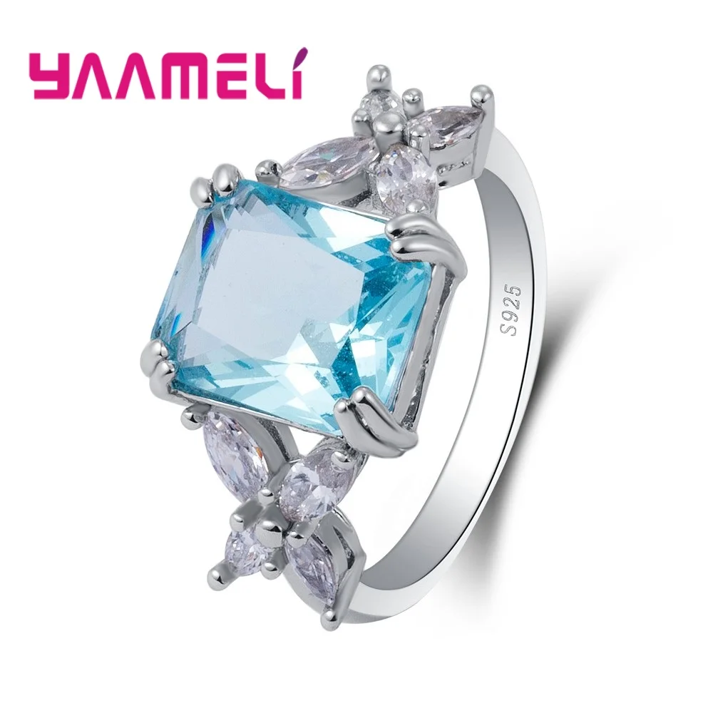 Popular Style For Women Ladies Anniversary 925 Sterling Silver Finger Rings Jewelry With Light Blue Square Cubic Zircon
Popular Style For Women Ladies Anniversary 925 Sterling Silver Finger Rings Jewelry With Light Blue Square Cubic Zircon