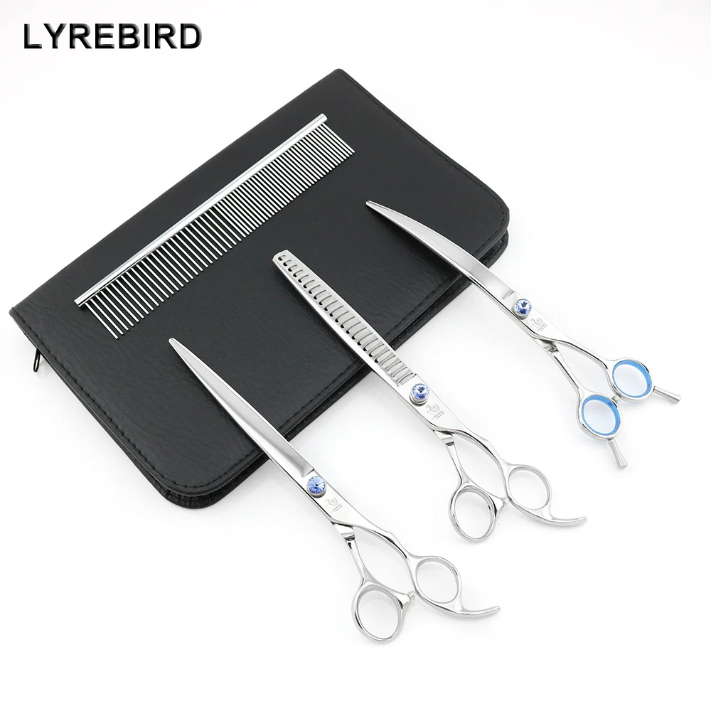 Professional Pet dog Grooming Scissors 8 Inch Dog Grooming Shears Thinning curved Scissors Blue Stone Lyrebird HIGH CLASS NEW
Professional Pet dog Grooming Scissors 8 Inch Dog Grooming Shears Thinning curved Scissors Blue Stone Lyrebird HIGH CLASS NEW