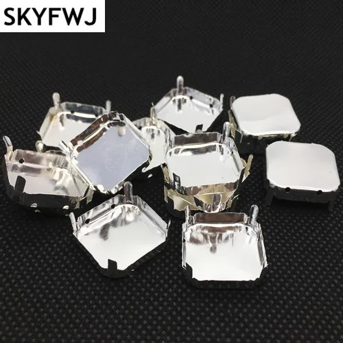 Plated Silver All Sizes 18mm 23 Square Octagon Metal Cup Tray Claws For Fitting Square Crystal Fancy Stones
Plated Silver All Sizes 18mm 23 Square Octagon Metal Cup Tray Claws For Fitting Square Crystal Fancy Stones