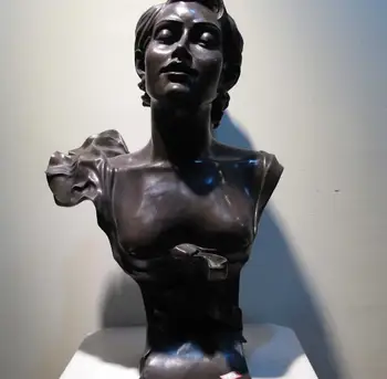 Western Art Deco Marble Base Copper Bronze Figurine Maiden Girl Statue Sculpture
Western Art Deco Marble Base Copper Bronze Figurine Maiden Girl Statue Sculpture