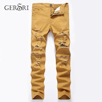Gersri Jeans Men With Holes Denim Super Skinny Famous Designer Brand Straight Jean Pants Scratched Biker Jeans
Gersri Jeans Men With Holes Denim Super Skinny Famous Designer Brand Straight Jean Pants Scratched Biker Jeans