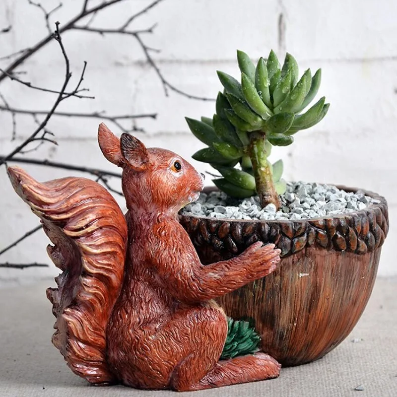 New Squirrel-shaped Resin Flower Pot Multi-flesh Creative Mini Flower Pot Container Arrangements 19x11x12cm
New Squirrel-shaped Resin Flower Pot Multi-flesh Creative Mini Flower Pot Container Arrangements 19x11x12cm
