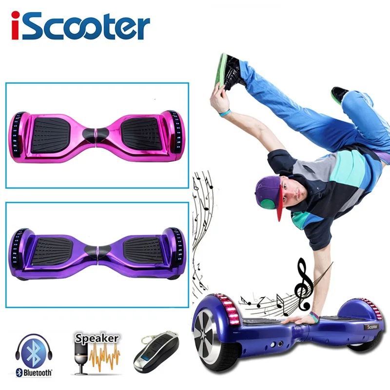 iScooter hoverboard electric skateboard with bluetooth and remote smart two wheel self balance 6.5 inch gyroscooter have UL2722
iScooter hoverboard electric skateboard with bluetooth and remote smart two wheel self balance 6.5 inch gyroscooter have UL2722