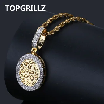 TOPGRILLZ Hip Hop Owal Pendant Necklace Copper Gold Silver Color Cubic Zircon Jewelry Necklace Men With 4mm Iced Ou Tennis Chain
TOPGRILLZ Hip Hop Owal Pendant Necklace Copper Gold Silver Color Cubic Zircon Jewelry Necklace Men With 4mm Iced Ou Tennis Chain