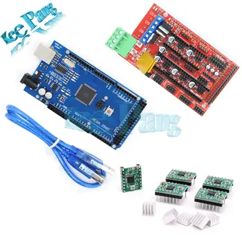 Mega 2560 R3 + 1pcs RAMPS 1.4 Controller + 5pcs A4988 Stepper Driver Module Board Part For 3D Printers Parts Motherboard kit
Mega 2560 R3 + 1pcs RAMPS 1.4 Controller + 5pcs A4988 Stepper Driver Module Board Part For 3D Printers Parts Motherboard kit