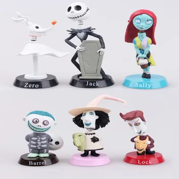 6pcs/lot Cosplay Nightmare Before Christmas Figure Lock Sally Zero Barrel Shock Jack PVC Action Figures Model Toys
6pcs/lot Cosplay Nightmare Before Christmas Figure Lock Sally Zero Barrel Shock Jack PVC Action Figures Model Toys