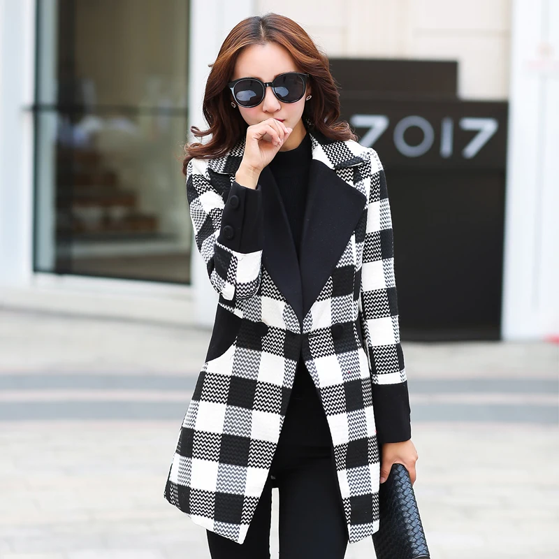 Coat Women Plaid Coats Winter Long Autumn Outfit New Woolen Cloth Coat Casaco Abrigos Ladies Wool Coat Duffle Tweed Plus Size
Coat Women Plaid Coats Winter Long Autumn Outfit New Woolen Cloth Coat Casaco Abrigos Ladies Wool Coat Duffle Tweed Plus Size