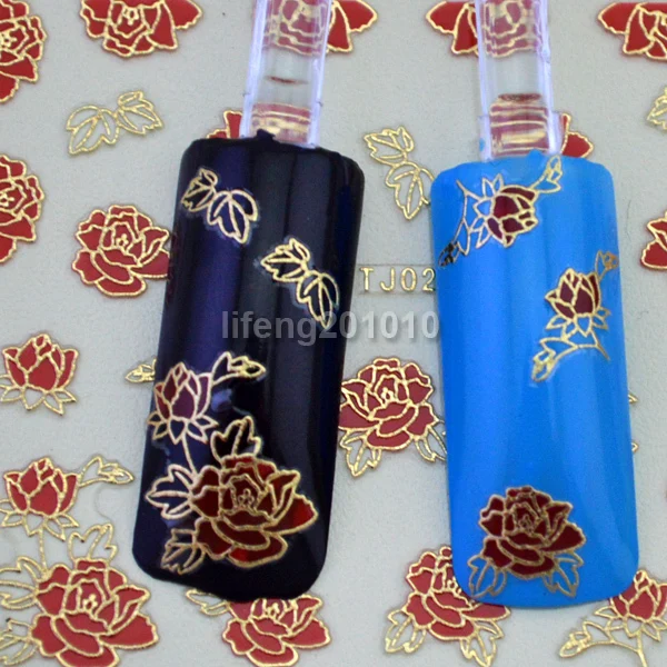 Wholesale 5 Sheets/lot Cute 3D Gold Edge Red Lotus Floral Nail Art Sticker Decals Phone Decoration Tips RTJ028# Retail Package
Wholesale 5 Sheets/lot Cute 3D Gold Edge Red Lotus Floral Nail Art Sticker Decals Phone Decoration Tips RTJ028# Retail Package