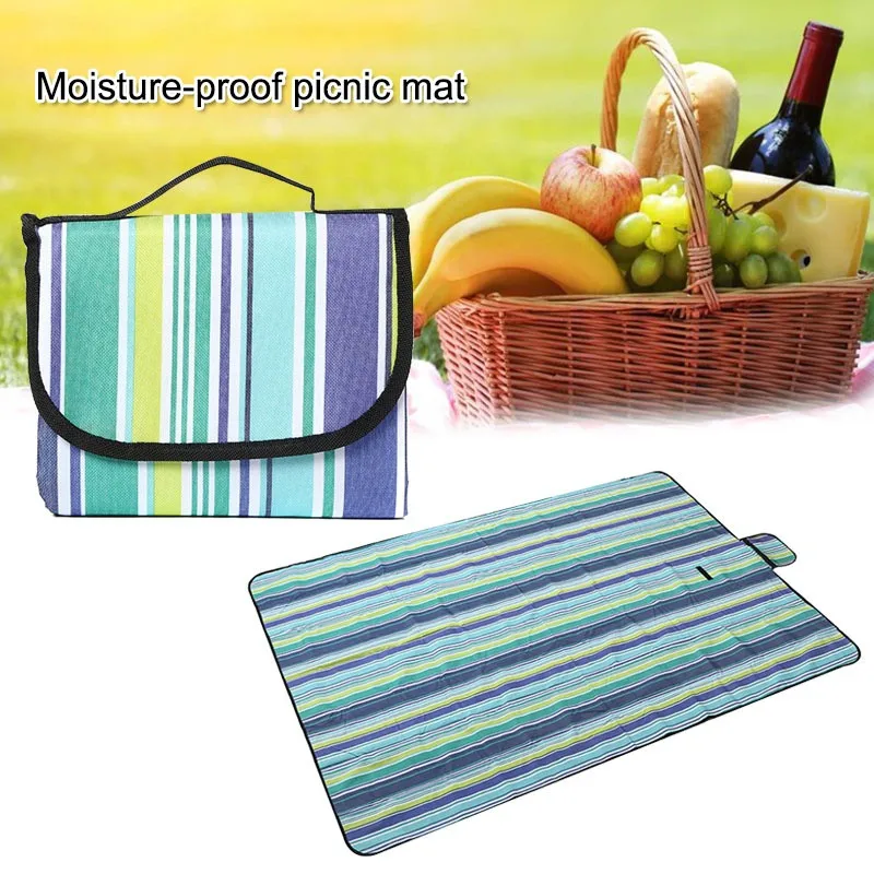 150*180cm Portable Foldable Picnic Outdoor Moisture Proof Mat Striped Waterproof Rug for Travel Beach Camping
150*180cm Portable Foldable Picnic Outdoor Moisture Proof Mat Striped Waterproof Rug for Travel Beach Camping