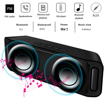 LIGE Portable Bluetooth speaker Portable Wireless Loudspeaker Sound System 10W stereo Music surround Waterproof Outdoor Speaker
LIGE Portable Bluetooth speaker Portable Wireless Loudspeaker Sound System 10W stereo Music surround Waterproof Outdoor Speaker