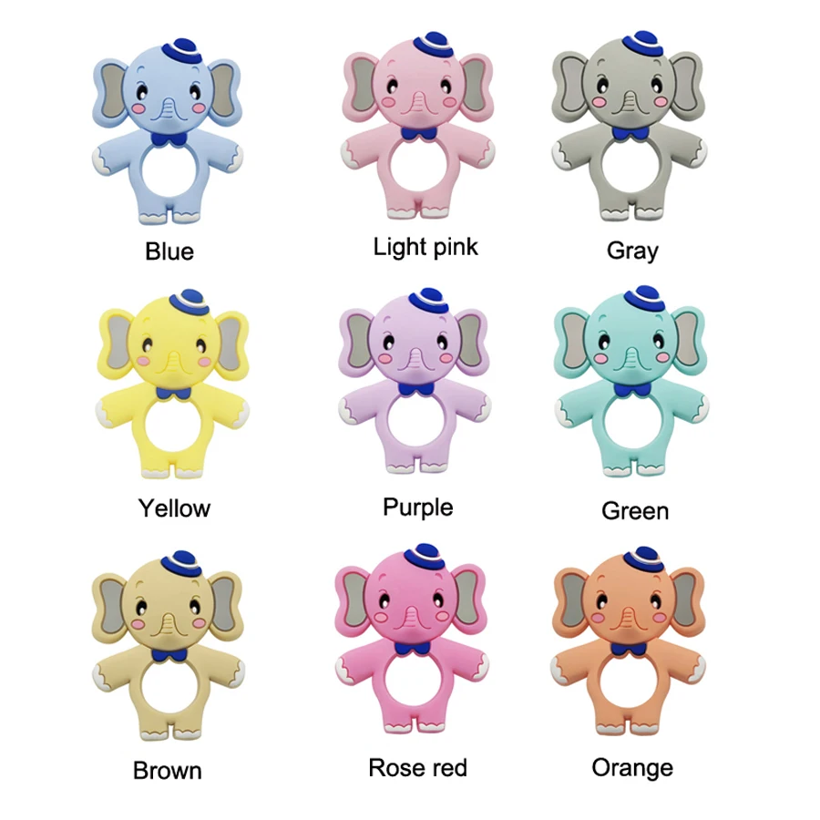 10pcs Elephant Silicone Teethers Cute Animal Teething Pendant Necklace DIY Handmade Chew Charms Baby Teething Gift Toys BPA Free
10pcs Elephant Silicone Teethers Cute Animal Teething Pendant Necklace DIY Handmade Chew Charms Baby Teething Gift Toys BPA Free