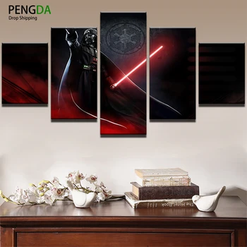 PENGDA HD Printed Pictures Painting On Canvas Wall Art Decor 5 Panel Star Wars Movie Poster Darth Vader Home Decorative Framed 
PENGDA HD Printed Pictures Painting On Canvas Wall Art Decor 5 Panel Star Wars Movie Poster Darth Vader Home Decorative Framed