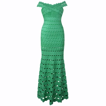 Top Quality Luxury Sexy Off Shoulder Green Maxi Long Bandage Dress 2018 Knitted Elastic Bodycon Party Dress
Top Quality Luxury Sexy Off Shoulder Green Maxi Long Bandage Dress 2018 Knitted Elastic Bodycon Party Dress