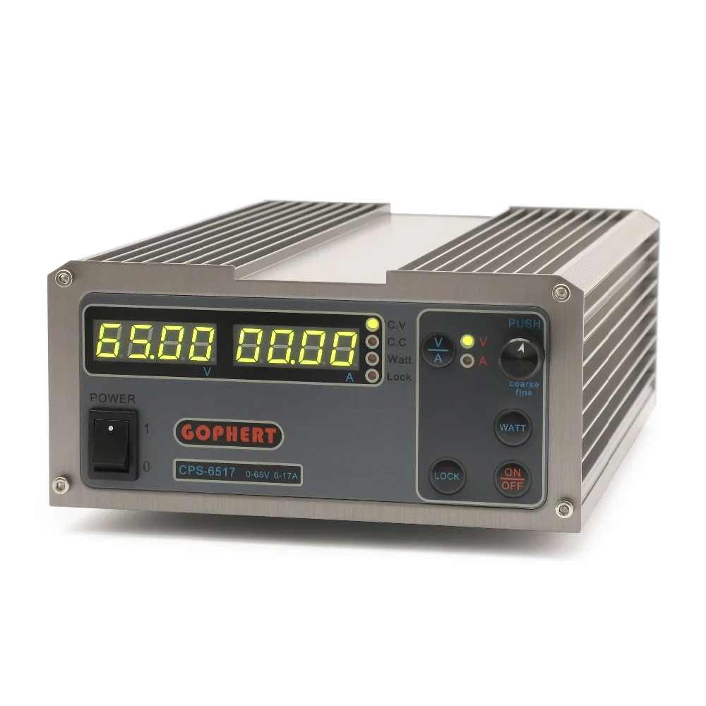 CPS-6517 0-65V 0-17A adjustable DC power supply constant voltage power supply MCU PFC compact laboratory switching power supply
CPS-6517 0-65V 0-17A adjustable DC power supply constant voltage power supply MCU PFC compact laboratory switching power supply