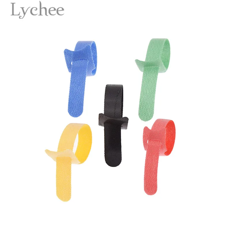 Lychee 5 шт/50 шт/100 шт Т-образный выбор волшебная лента разноцветные кабельные стяжки