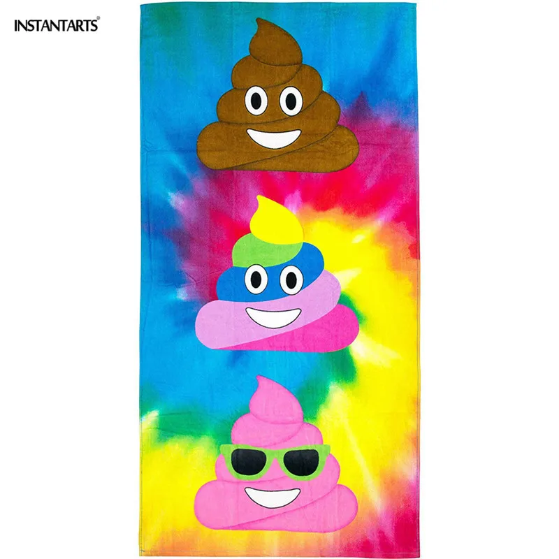 INSTANTARTS Microfiber Quick Drying Cotton Cartoon Rainbow Poop Emoji Beach Towel Swimming Bathing Towels for Spa Yoga Gym Sport
INSTANTARTS Microfiber Quick Drying Cotton Cartoon Rainbow Poop Emoji Beach Towel Swimming Bathing Towels for Spa Yoga Gym Sport