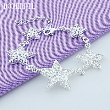 DOTEFFIL 925 Sterling Silver Six Star Bracelet For Fashion Charm Women Wedding Engagement Party Jewelry
DOTEFFIL 925 Sterling Silver Six Star Bracelet For Fashion Charm Women Wedding Engagement Party Jewelry