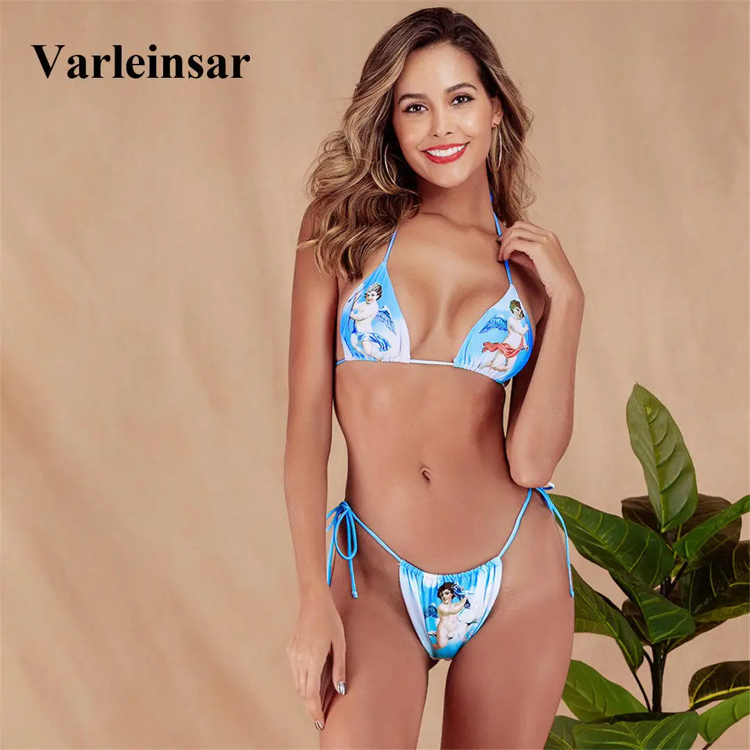 Sexy Angel Printed Bikini 2019 Female Swimsuit Women Swimwear Two-pieces Bikini set Halter Bather Bathing Suit Swim Wear V1536
Sexy Angel Printed Bikini 2019 Female Swimsuit Women Swimwear Two-pieces Bikini set Halter Bather Bathing Suit Swim Wear V1536