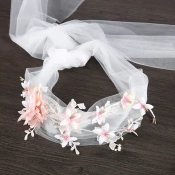 Pink Flower Handmade Bridal Hair Veil Headpiece Bridal Tiaras Headband Headpiece Women Head Piece Wedding Hair Accessories VL
Pink Flower Handmade Bridal Hair Veil Headpiece Bridal Tiaras Headband Headpiece Women Head Piece Wedding Hair Accessories VL