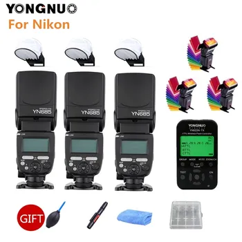 3PCS YONGNUO YN685N Flash Speedlit YN685 Wireless HSS TTL Speedlight + YN622N-TX Trigger for Nikon 100D 1100D 1200D DSLR Camera
3PCS YONGNUO YN685N Flash Speedlit YN685 Wireless HSS TTL Speedlight + YN622N-TX Trigger for Nikon 100D 1100D 1200D DSLR Camera