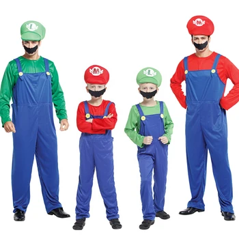 Adult Men Super Mario Brothers Cosplay Plumber Costume Children Kids Women Children's Day HalloweenXXXXL Costumes 95-188cm tall
Adult Men Super Mario Brothers Cosplay Plumber Costume Children Kids Women Children's Day HalloweenXXXXL Costumes 95-188cm tall